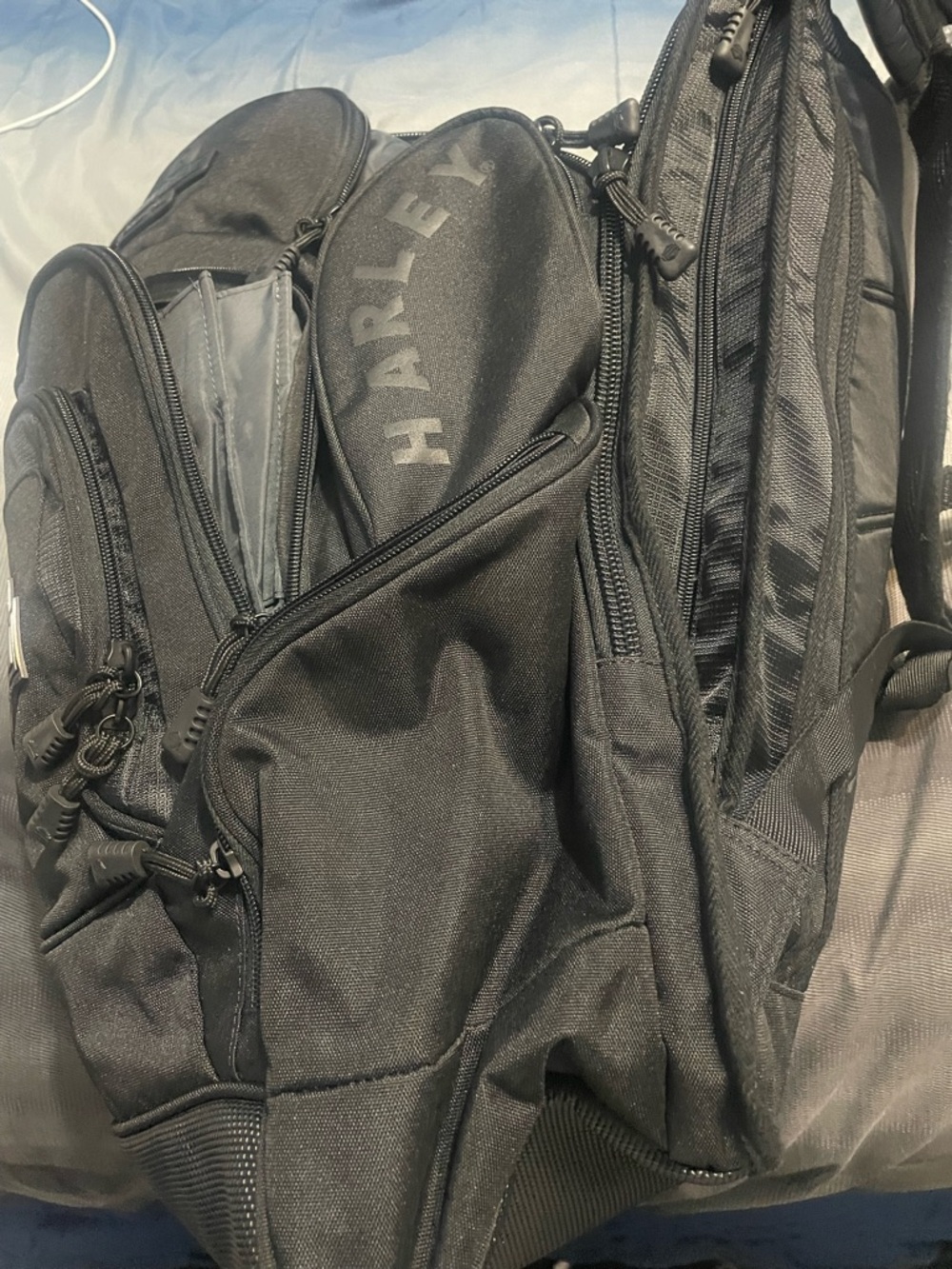 Harley-Davidson Black Tactical Motorcycle Backpack with Logo - Picture 5 of 5